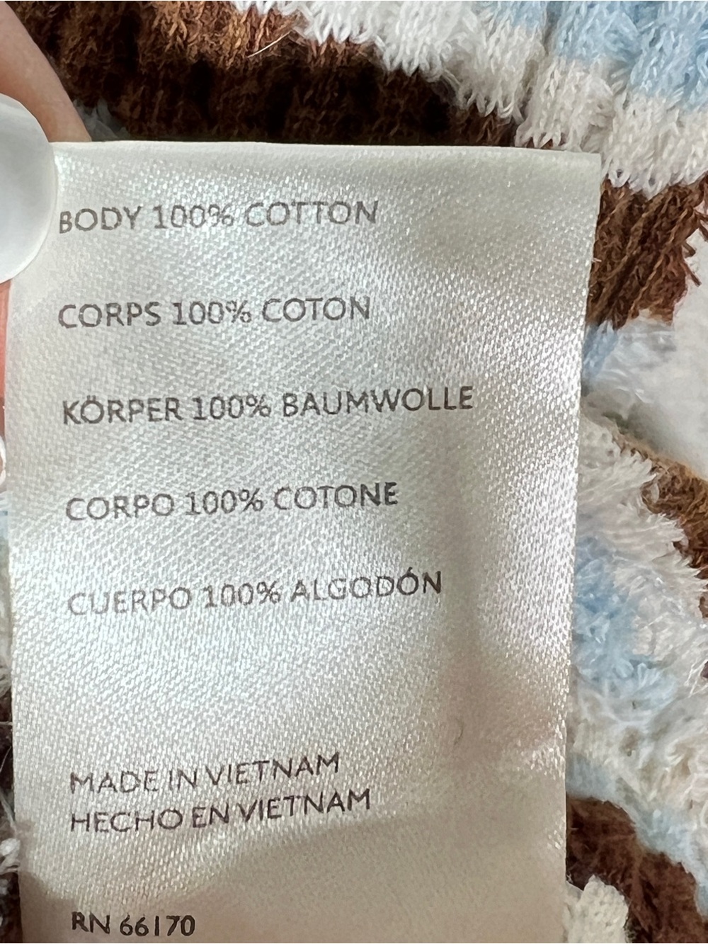 Free People blue and brown striped waffle knit sweater top size small S B139 - Picture 5 of 6